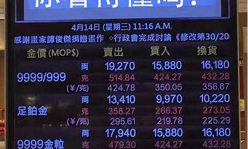 澳门金价是什么单位_价便宜吗