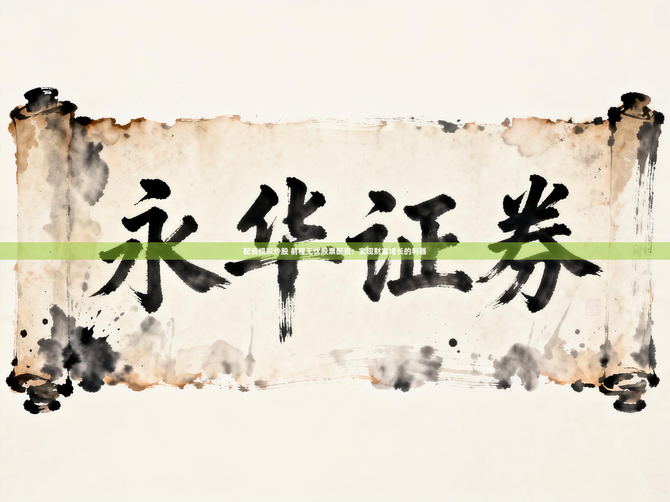 配资模拟炒股 前程无忧股票配资：实现财富增长的利器